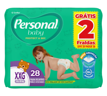 Fralda Descartaveis Personal Xxglv 28 Pg 26un