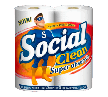 Papel Toalha Social Clear C/2