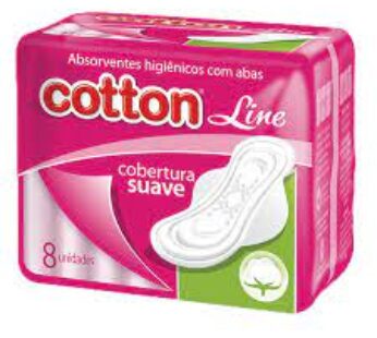 Absorvente Cotton C/Abas 8un