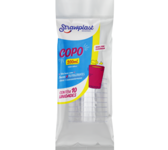 Copo Cristal C/10 Strawplast 200ml