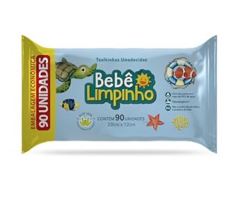 Toalhas Umedecidas Bebe Limpinho C/90