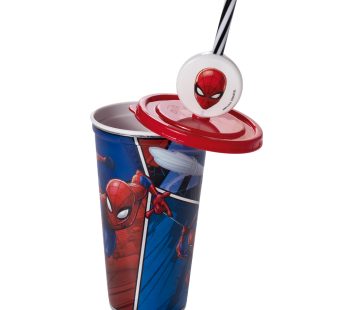 Copo Refri C/ Ping e Canudo Plasultil 500ml