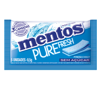 Goma De Mascar Mentos Pure 8,5g